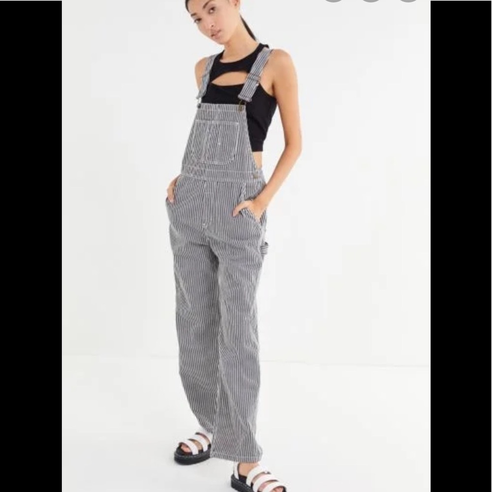 URBAN OUTFITTERS BDG Ryder Striped Denim Overalls